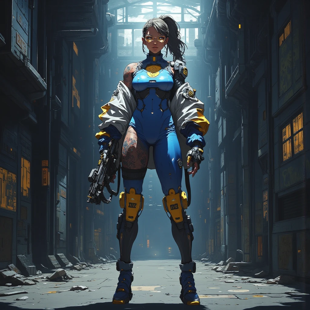 obra-prima, melhor qualidade, uma mulher negra de pele escura com um tecido transparente, on a deserted street at night, corte de cabelo afro grade e bem cacheado, barriga, sorriso, ultra insane signings, detalhes intrincados extremos, dental gap, bunda redonda HDR, natural lightting, Volumetric shading, dynamic fighting pose, hiper-realista, lifelike lighting, Shadows Dramatic, Rigid focus, alto contraste, Dramatic shadows of dramatic perspective, with a sword in her hand, pisando em um corpo, botas longas preta