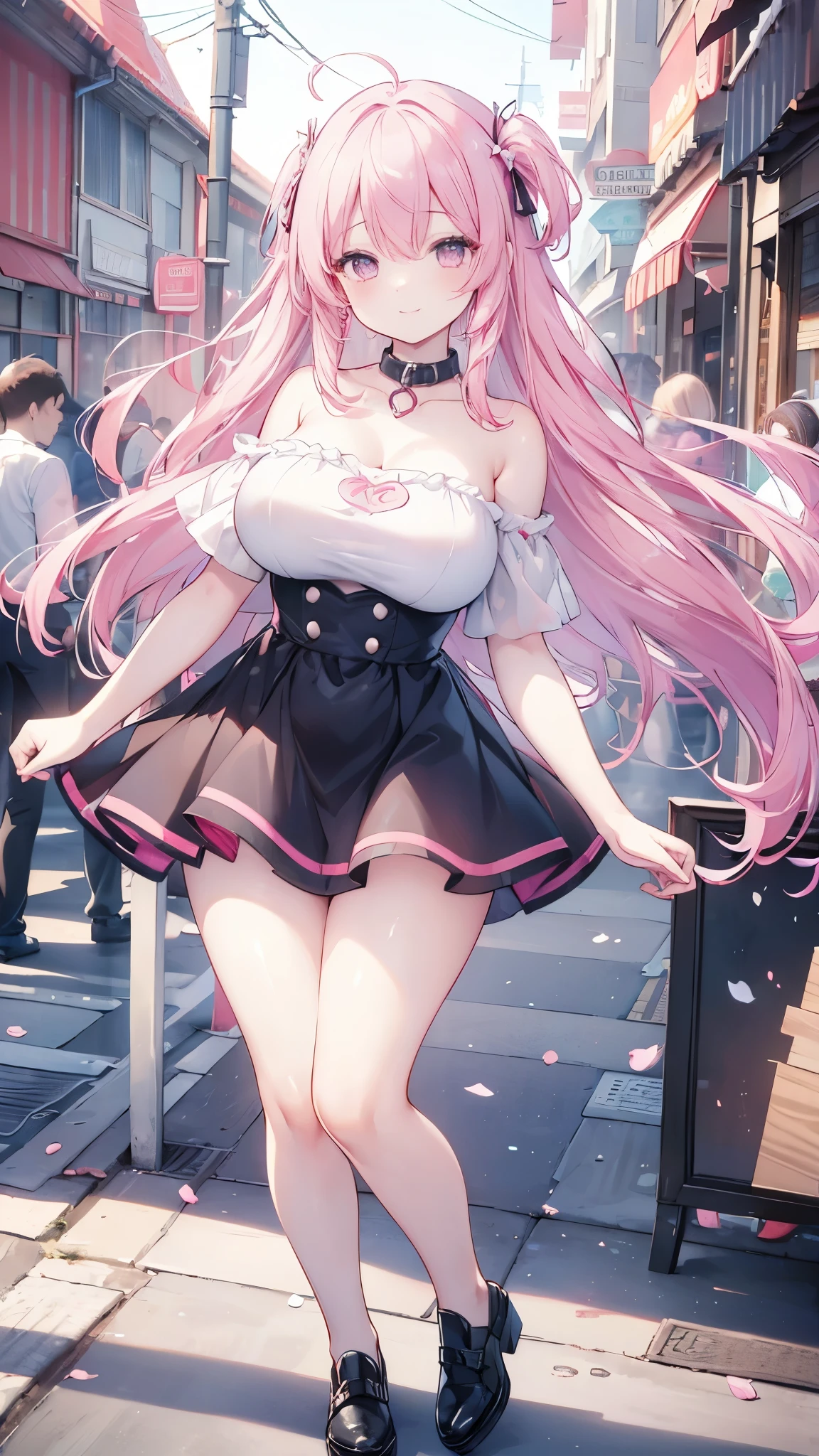 a beautiful bunny girl, modern world, Fluffy , highly detailed clothing, narrow pupils, full body shot, sexy, Bunny Ears , woman, great shapes, dynamic art, Rabbit Tail Girl, Modern Clothes, City, Bright Colors, Street style, sexy,  woman, 