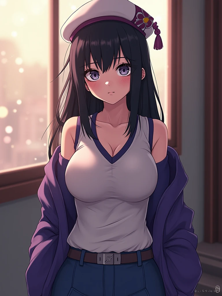 Raiden shouted, purple hair, purple eyes , (((big breasts))), exclamation mark, moan, many hearts,spoken heart, comic strip,
(moving line, motion blur)lots of heart speech bubbles,(((off shoulder sweater)))、1 boy,1 girl