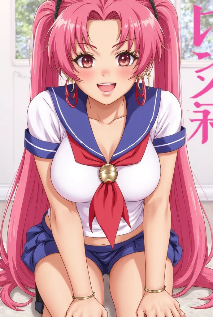 Colorful sailor uniform like a magical girl、Big Breasts、A beautiful girl、Delicate painting、exy
