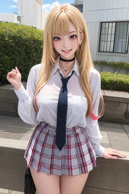 Smile、photorealisim、top-quality、超A high resolution、a picture、Photos of very beautiful Nordic-born girls、Extraordinarily beautiful girl、Detailed cute and beautiful happy face、(pureerosface_v1:0.008)、Beautiful bangs、alice in the wonderland、12year old、Glowing white shiny skin、Bangs that extend to the face、Bangs between the eyes、length hair、Attractive bright natural platinum blonde silky hair、Cute hairstyles、finer hair、thin-waist、High-definition eyes、Beautiful, Bright and clear、Big light blue eyes shine charmingly、Uniform Uniform、Random Color Plaid Pleated Skirt、(skirt rift)、eye liner、Double eyelids、Lush medium semi-nude bust、clevage、Perfect beautiful young body、Perfectly proportioned body、Bedrooms、sit on a bed、sit in