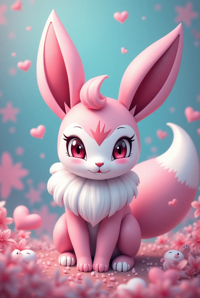 (( Better quality)), (( masterpiece)), ( Detailed)
style you have a detailed sexual image
Of Pokémon that look like in Pokémon Sylveon that look more animalized having passionate sex that look cute and see the vajina/Mew's pussy swollen and wet and looks serca and has eyes of a heart mew and that are in nature completely original and Cartoon
