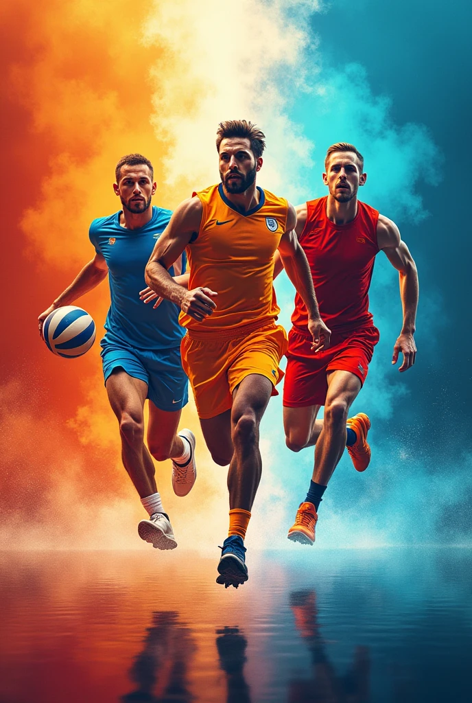  Volleyball player poster, handball player  ,  basketball player 