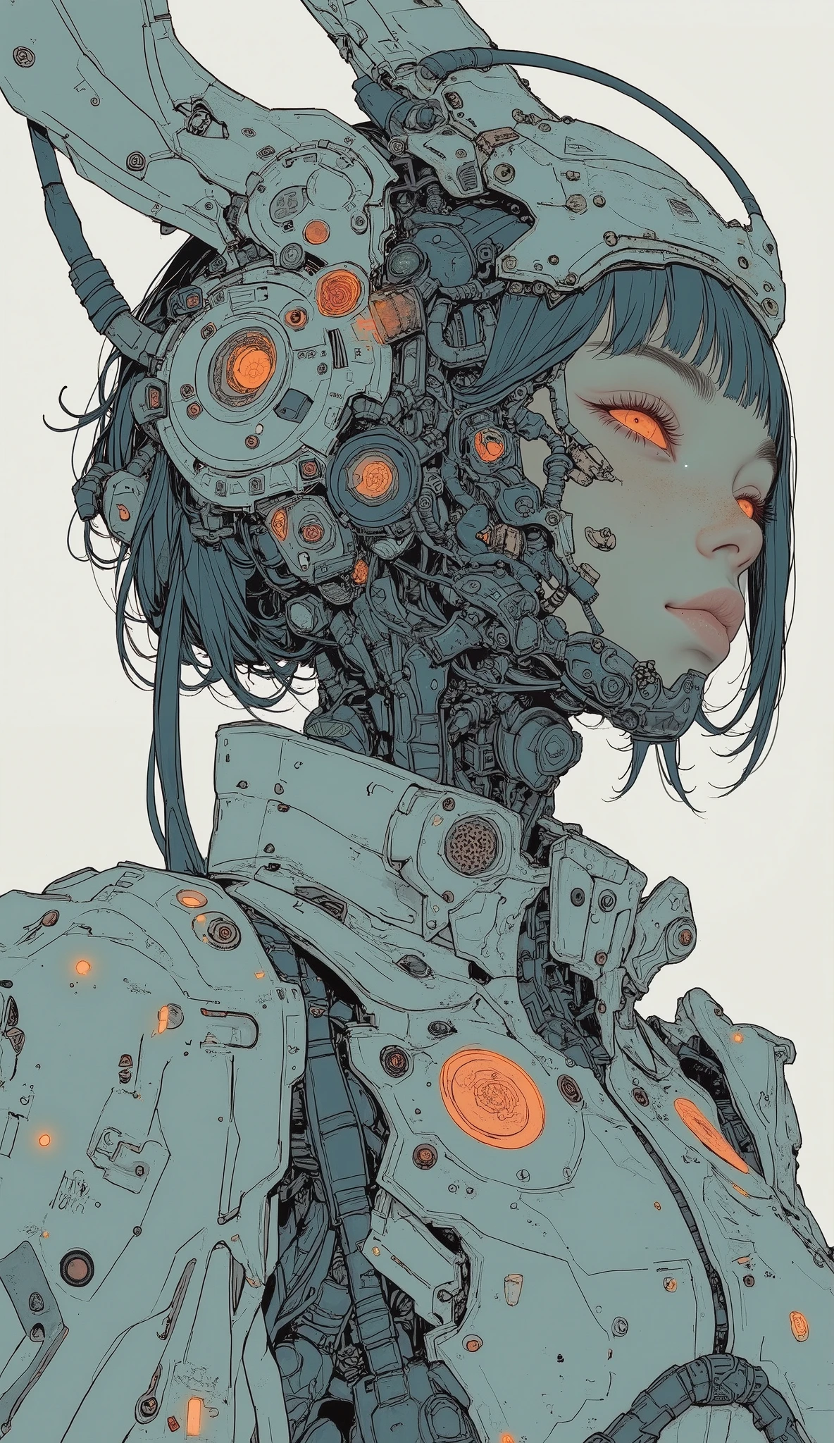 from side、 model woman with big wings 、Close-up view of a , mechanical valkyrie girl, Female Mecha, Mecha Cyber Armored Girl , Aoshima Chiho Color Scheme , Armor with Angle Wings , Sharp details, ACTION FIGURE MECHA , by Maciej Kuciara , there is a house made of sushi rolls and noodles {x} incredibly sharp detail , Jamming Mech, mechanical valkyrie