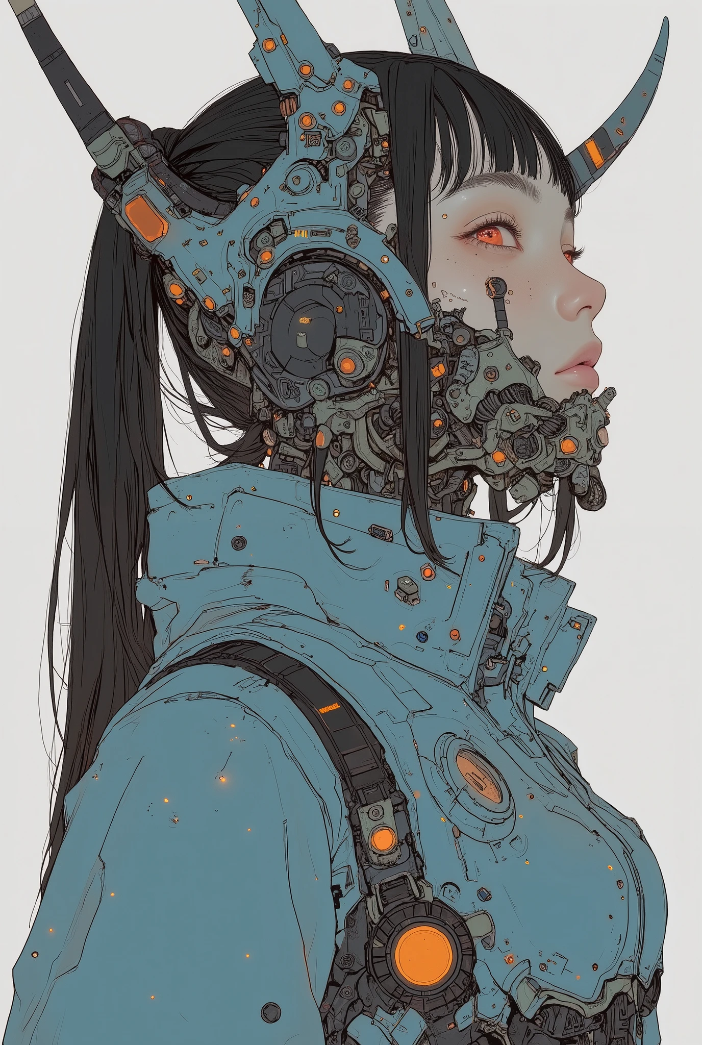 facing up、from side、 model woman with big wings 、Close-up view of a , mechanical valkyrie girl, Female Mecha, Mecha Cyber Armored Girl , Aoshima Chiho Color Scheme , Armor with Angle Wings , Sharp details, ACTION FIGURE MECHA , by Maciej Kuciara , there is a house made of sushi rolls and noodles {x} incredibly sharp detail , Jamming Mech, mechanical valkyrie