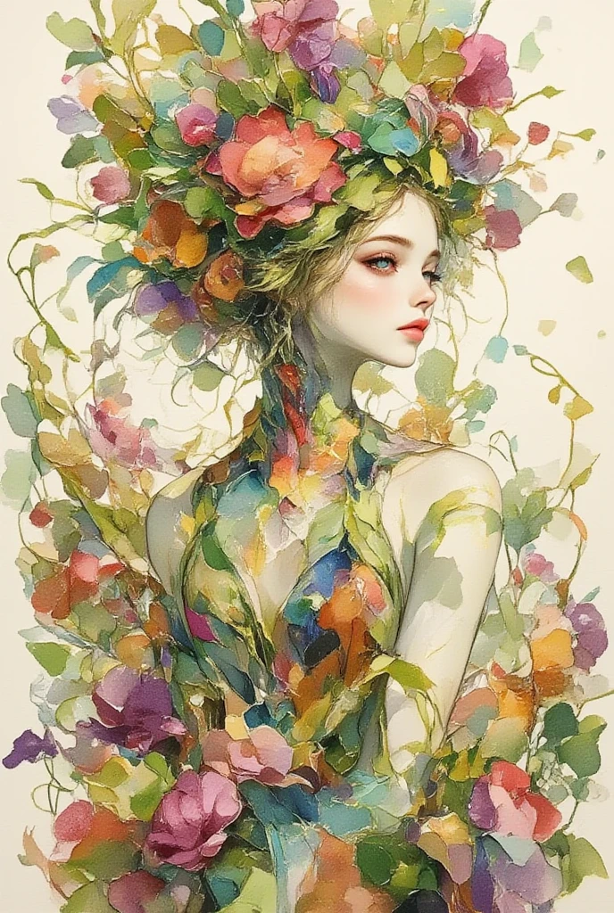 ultra detailed, absolutely resolution, masterpiece.
cubist style painting, beautiful radish fairy, wonderland fantasy worldview.
fusion of pop art and psychedelic art, fusion of watercolor, acrylic and collage, conceptual installation art