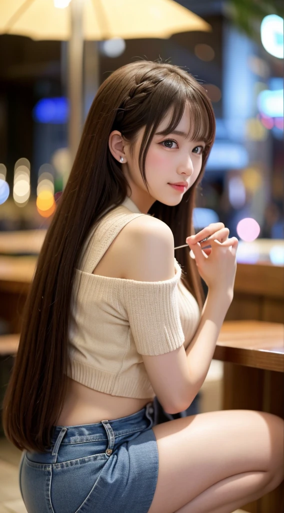 hightquality、masterpiece、ultra res、a beauty girl、cute girl face、having clothes are worn、a miniskirt、full bodyesbian、Famous actresses of Japan、very beautiful face