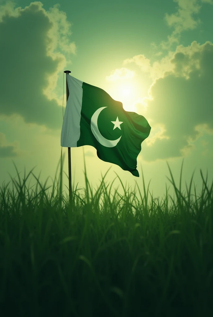 Javelin sport rod with Pakistan flag