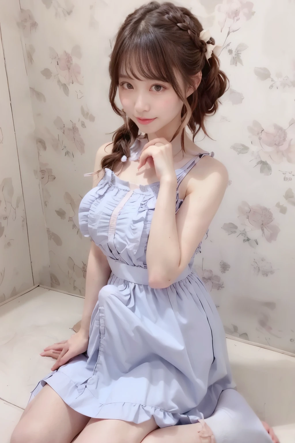 ( indoor), (  window), ( masterpiece), (最 high quality), ( very well detailedな), ( best shadow), (photo by Nomi:1.4),  ruffle blouse,  skirt by humili,  White Ankle Socks ,  high quality,  masterpiece,  very well detailedな,  Hi-Res, 4K, 超 Hi-Res,  detailed shadow ,  super real,  dramatic lights ,  one girl,  alone,  detailed face,  by Nomi eyes,  by Nomi Skin,  dynamic hair ,  Dynamic Poses,  dynamic angle,   White Floral Dress Showing Her Pubic Hair  ,  white background,  Ulzan-6500-v1.1, ( RAW Photo:1.2), (  by Nomi:1.4),   BEAUTIFUL DETAIL GIRL IN A BLUE TRENCH COAT ,  very well detailed eyes and face,   The attention to detail is beautiful ,  ridiculous, incredibly  ridiculous,  large file size ,  very well detailedな,  Hi-Res,  very well detailed, 最 high quality, (Bright interior), (Soft light), ( contrast is low), ( shallow depth of field ), ( portrait of a beautiful woman illuminated by gentle light ), ( Very delicate and elegant depiction  ), (short bang), ( The hair color is dark maroon with a slight brown tinge), (Subtle and gentle wave hair ), (Decorated with thin ribbons), (   white blouse with small frills  ), ( bow tie), (青いロング skirt by humili), ( White Short Ankle Socks ), shape,  very well detailed, CG,  unified,   8k Wallpaper, wonderful,  delicate details, 最 high quality,  very well detailed CG  unified   8k Wallpaper,  face light in a tropical car, Cinema Lighting, Erection under clothes