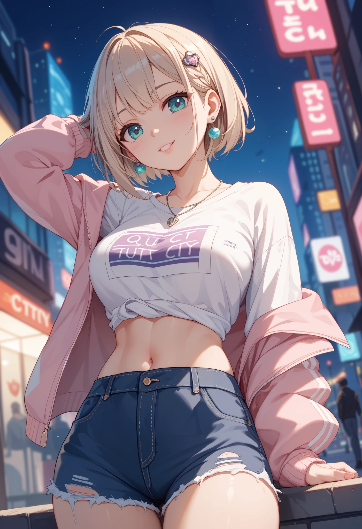 Quiet city 、Near future、night、 Future City、chill out、 cute girl