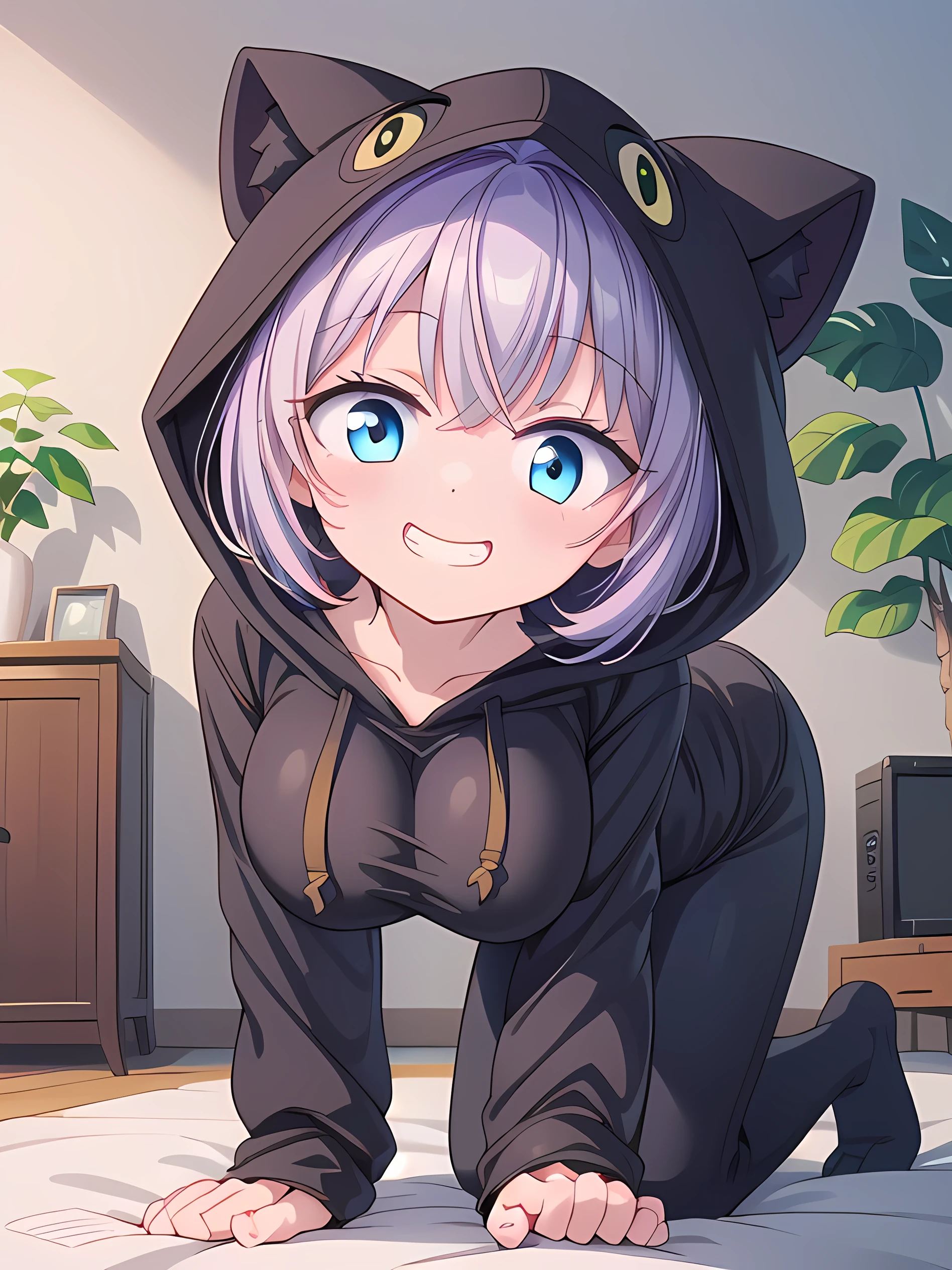 Anime girl with cat ears sitting on the floor, , anime girl squats, stomach, meat, cute anime cat girl, gracious, I look down shyly, she has a cute face, change, women&#39;s furry mini cute style, thick, (SFV) safe to work, gasped, no panties, small and tight pussy