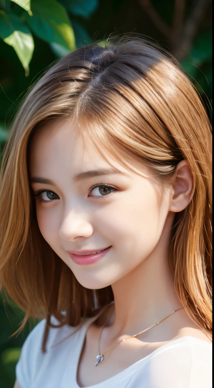 (Raw photo:1.2)、highest quality、precise beauty、beautiful long hair woman、The most beautiful women in the world、Beautiful sharp features、21 years old、Also々Sibi、Smooth super short hair that looks blonde、highly detailed face、cute smiling girl、happy look、beautiful and fine eyes、eyeliner、small face、plump breasts、T-shirt、necklace、semi-backlit、High resolution、8k wallpaper、finely、The gesture of pulling up the hair(photorealism:1.4)、super detail、masterpiece、thrust one's crotch forward、Very bright photo、at disneyland、(laughing out loud)、Take off your pants and put them on your fingers:1.5