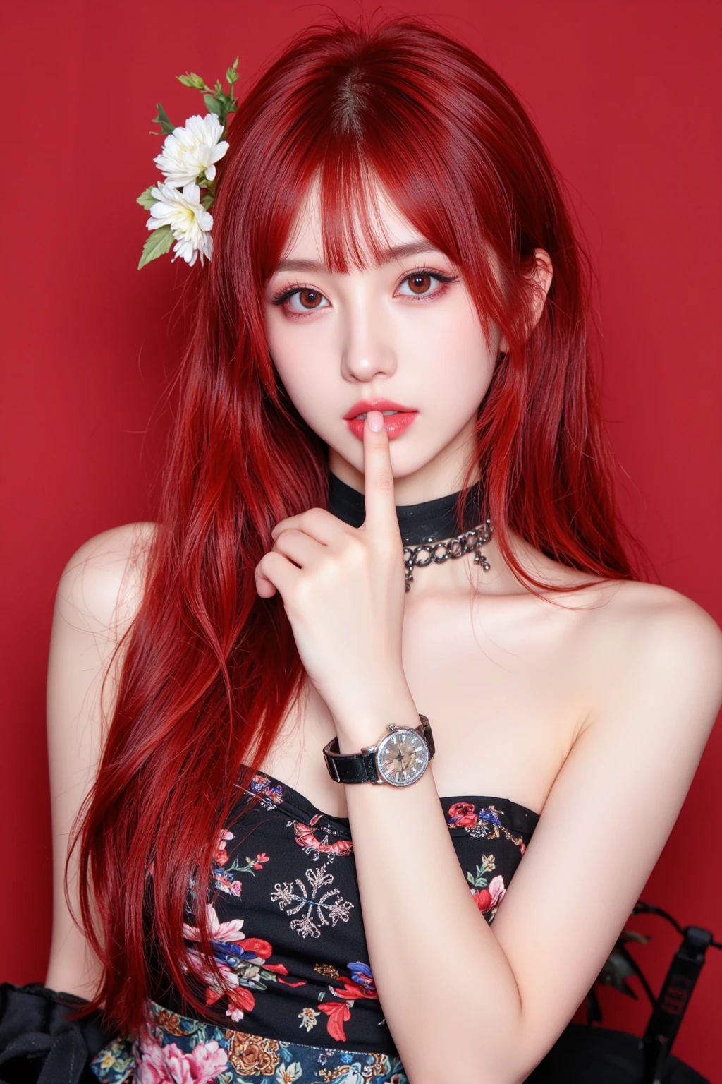 8K high quality,1 woman,Pink Hair:1.5