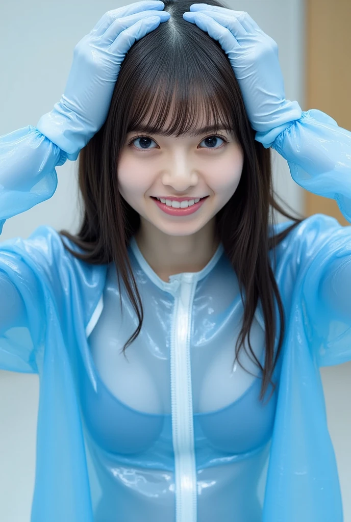 Taiwanese Idol ((A MILF)) About 40 years old Plump and glamorous figure Brown hair with bangs ((eye glass)) bright red lips Duck mouth (Super shiny blue school swimsuit) bbw Flushed cheeks ((On the bed in the bedroom)) Portrait Looking at the camera ((Dressing)) Sultry and sweaty shiny face Sweaty Sweaty, flushed face Frontal eye contact Kissing Face ((Open leg sitting)) Big eyes Portrait masterpiece ((Put your hands behind your head and expose your armpits)) ((White Face Mask)) Depicted from below Depicted from a low angle A back that is wet and shiny with sweat