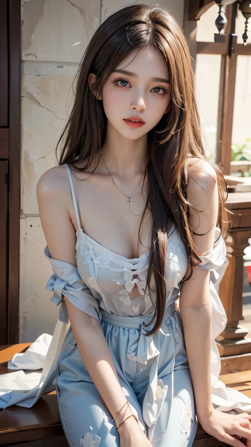 masterpiece, highest quality, (Dark Photos:1.3), Realistic, One girl wearing a lace camisole, Flat bangs, A beautiful innocent symmetrical face, Emotional, Ulzzang, (Purelos Face_v1:0.7), huge firm boucing bust