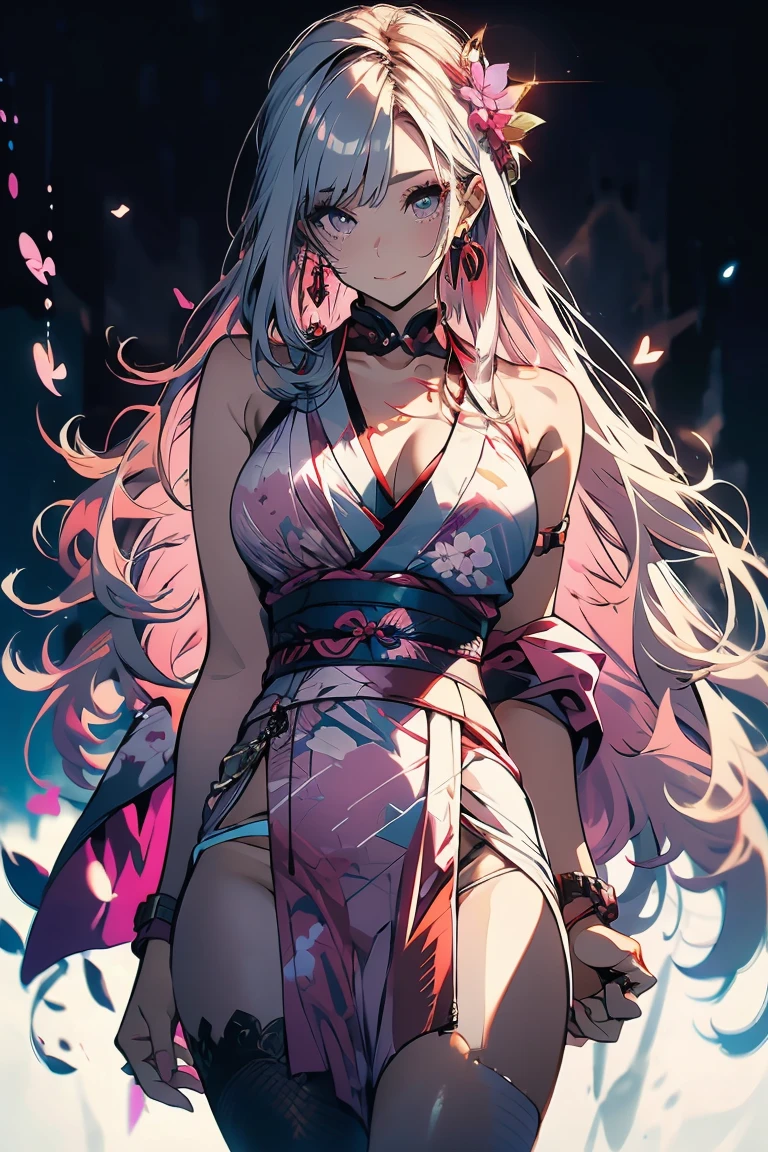 a painting of a woman with long hair and colorful hair, beautiful digital illustration, stunning digital illustration, beautiful digital art, a beautiful art illustration, beautiful digital artwork, beautiful digital art, exquisite digital illustration, complex digital painting, very beautiful digital art, vibrant digital painting, beautiful beautiful digital art, psychedelic flowing hair, color digital painting, inspiring digital art, stylized digital art