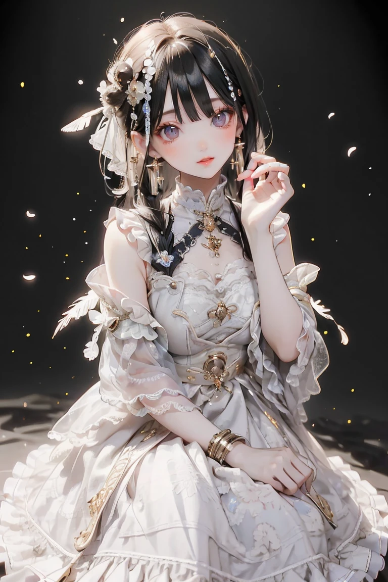 art:Cornflower, dream-like (Petite with beautiful, delicate eyes. The depth of field in the photo is perfect, The lens flare creates a nice atmosphere., {{Side-breasted:2}}}, Soaked Dress