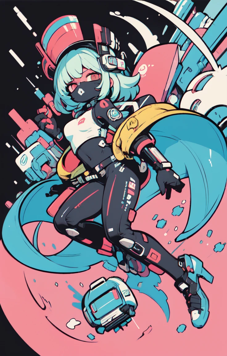 (best quality, masterpiece), 1girl, cyberpunk, neon, cloudy sky, (cartoon: 1.5), sexy, thong, cameltoe