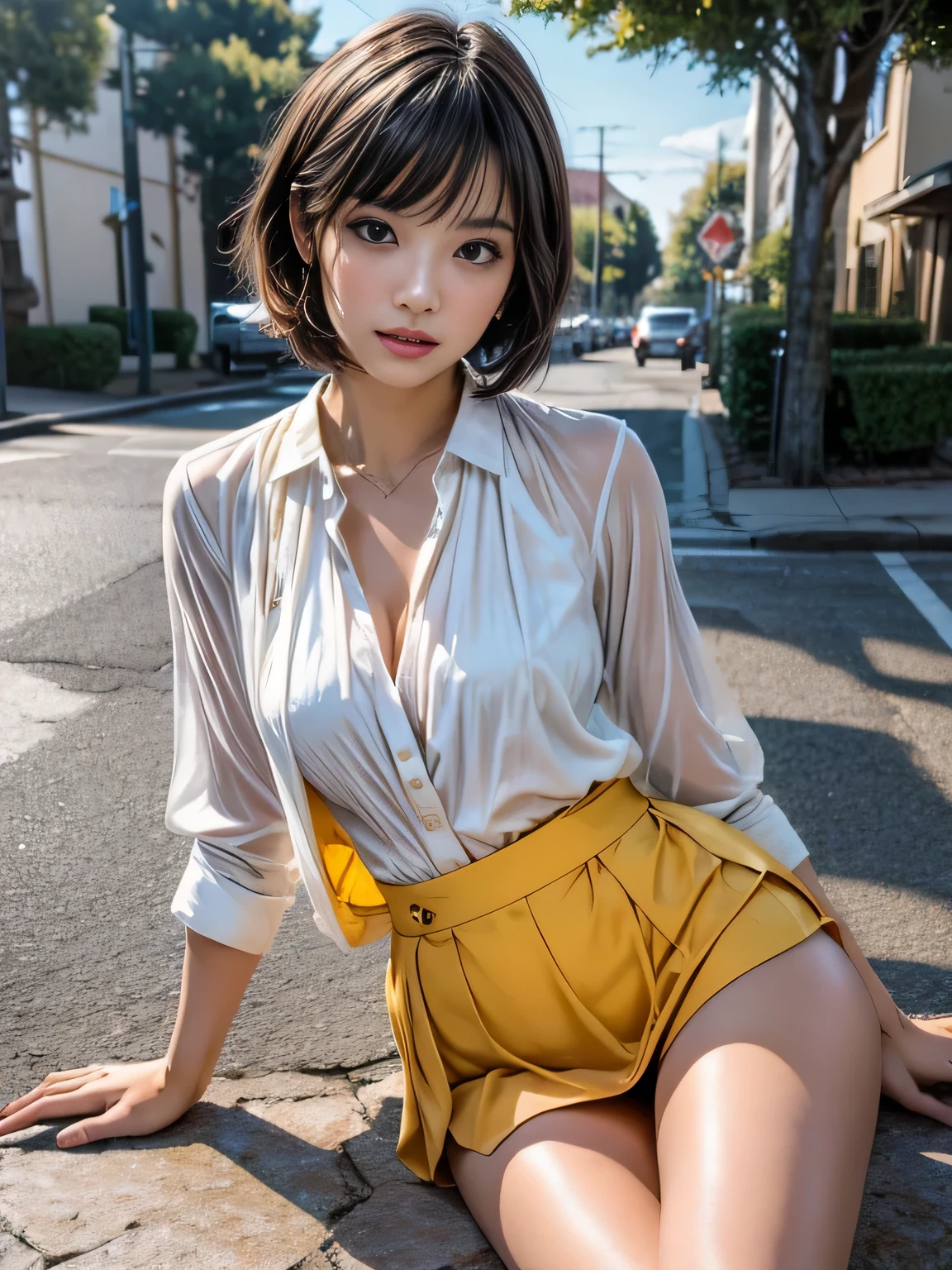 Top Quality, Photorealistic, 8k, High Resolution, Girl, 1 Person, Women, (Skin Dent), (Big Breasts), (Professional Lighting, Bokeh), (Street), (People, Crowd: 0.6), Market, (Night: 1.2), (Brown Hair: 2.0), (Blouse: 1.5), (Portrait: 0.6), Gorgeous, Bloom, (Floating Hair), (Light particles, Lens flare, Luminous particles: 0.6) ), (Dynamic Pose: 1.2), Soft Lighting, (Masterpiece, BestQuality:1.1), (ultra detailed 8k cg:1.2), (hyperrealistic:1.35), (Photorealistic:1.45), (Realistic:1.4), [cowboy shot], (Soft lighting),
1 beautiful Japanese girl, 20 years old, supermodel, Japanese Idol, (smile), Large Breasts, (Sweat skin:1.2),
(school uniform:1.2), (sitting on ground:1.1), (spread legs, sucking, sucking,