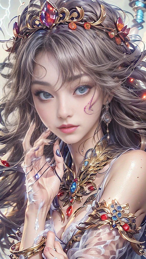 official art, unity 8k wallpaper, ultra detailed, beautiful and aesthetic, masterpiece, best quality, (zentangle, mandala, tangle, entangle), (fractal art:1.3) , 1girl, extremely detailed, dynamic angle, the most beautiful form of chaos, elegant, a brutalist designed, vivid colours, romanticism, by james jean, ross tran, francis bacon, michal mraz, adrian ghenie, petra cortright, gerhard richter, takato yamamoto, ashley wood, atmospheric, ecstasy of musical notes, streaming musical notes visible, flower effect , flower background , (water rainbows splash) , (ear wolf)