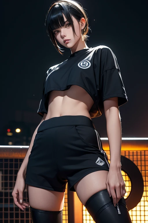 Gray and orange futsal uniform 