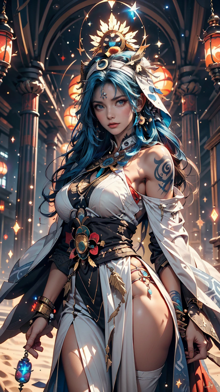 Painting of a very realistic "Syrian woman" with colored hair and a feather, beautiful UHD 4K art, colorful art, beautiful digital art, beautiful digital art, stunning digital illustration, vibrant digital painting, colorful digital painting, a beautiful art illustration, 8k stunning art, colorful digital fantasy art, exquisite digital illustration, colorful digital art, beautiful digital art, Colorful illustration --auto --s2