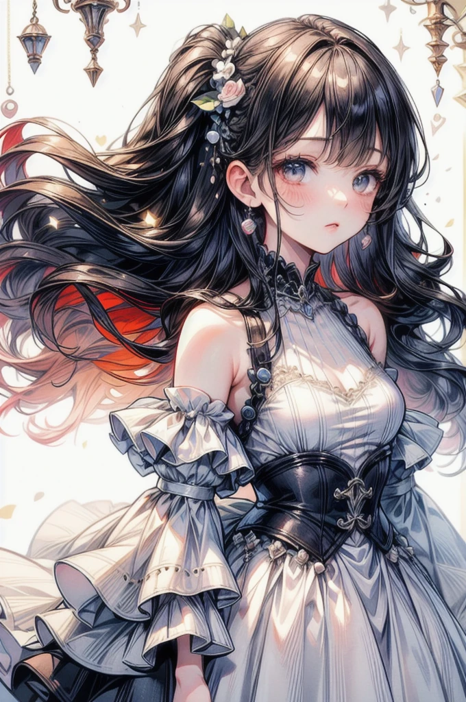 masterpiece, best quality, high-resolution, finely detailed, extremely detailed and beautiful, distinct image, 1 girl, solo, beautiful young teenage girl, 13 years old, tanned white skin, silky thigh-length negligee, short shoulder length hair, sleek dark violet-black hair, big round velvet colored eyes, fringe bangs over forehead, oval shaped face, sharp facial features, high-bridged nose, full cherry pink lips. medium height(172cm). D-cup breasts, small narrow waist. small delicate curvy hips, large round ass, hourglass figure, slender and slim build