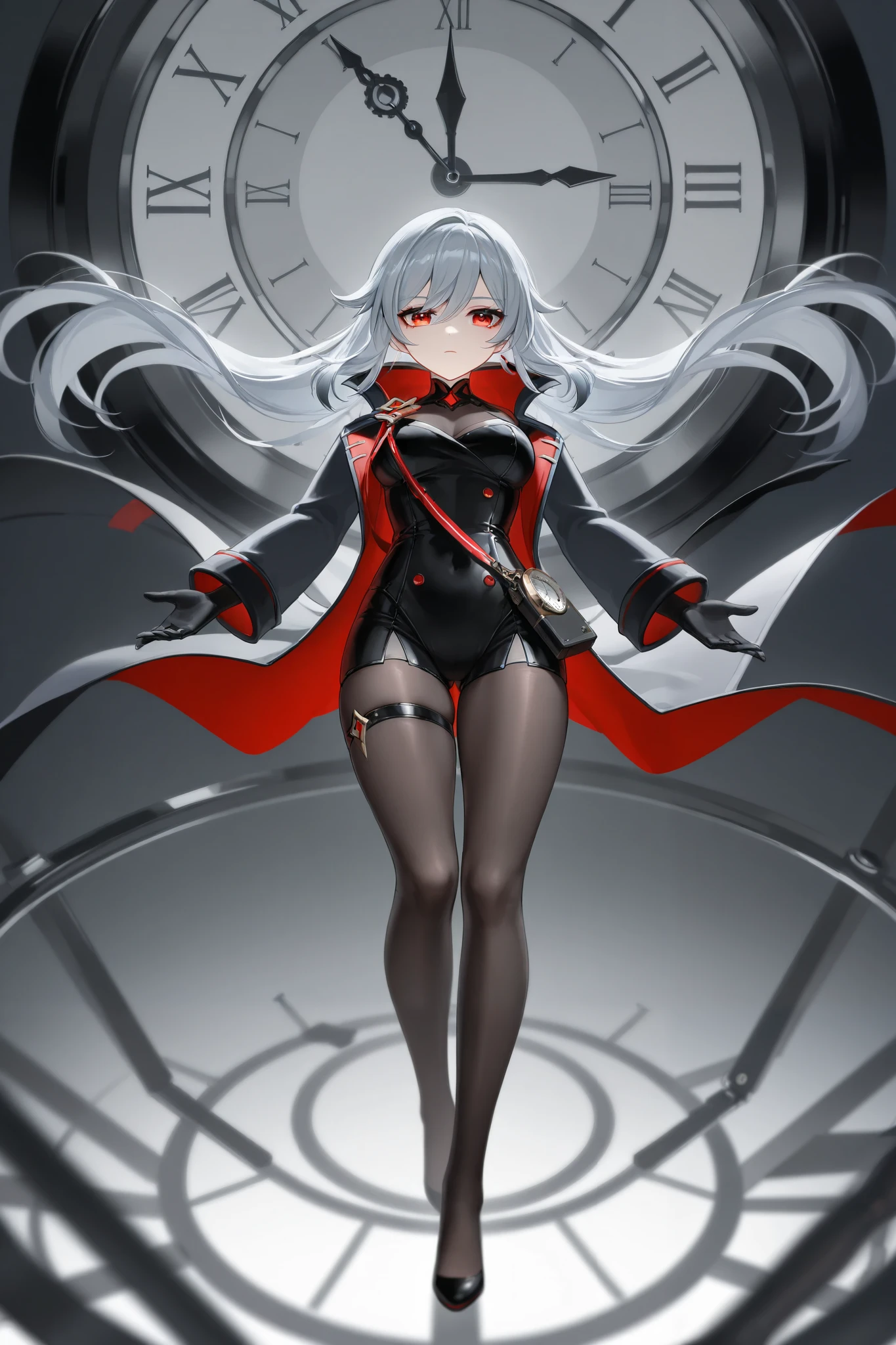bust shot, sexy girl, black_hair long_hair,((beautiful face)) medium_breast thin_waist meaty_thighs, full_open long_coat, pantyhose, body_stockings, full-body tights, Zentai suits, morphsuit, RETRO ART STYLE, NEON_POP ART STYLE, ART STYLE, manhwa style