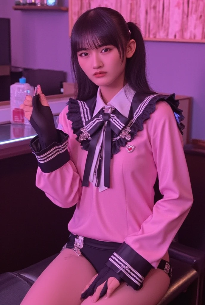 {{Face close-up, super beautiful girl, long black hair, long sleeve sailor suit, pink skirt, pink knee socks, black shoes}}, {masterpiece}, {{top quality}}, {super detailed}} }, { Very delicate and beautiful}}, beautiful and detailed eyes, very detailed skin, red cheeks, very delicate and beautiful girl, {detailed light}, {detailed shadows are beautiful}, {{wind}}, { A girl}, in the center of the city Covered in snow Someday, your gentle voice will surely tell you that your soul will sway and twinkle, and the stars of tears will spill out It's coming soon It's only sad The future, sleep forever.