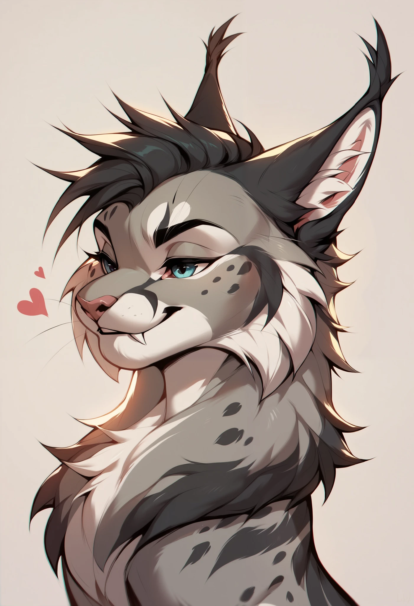 A lynx a Feral girl teasing with a perky ass by her husband Lobo a boy with a big and fluffy tail a cute kiss 2furry together