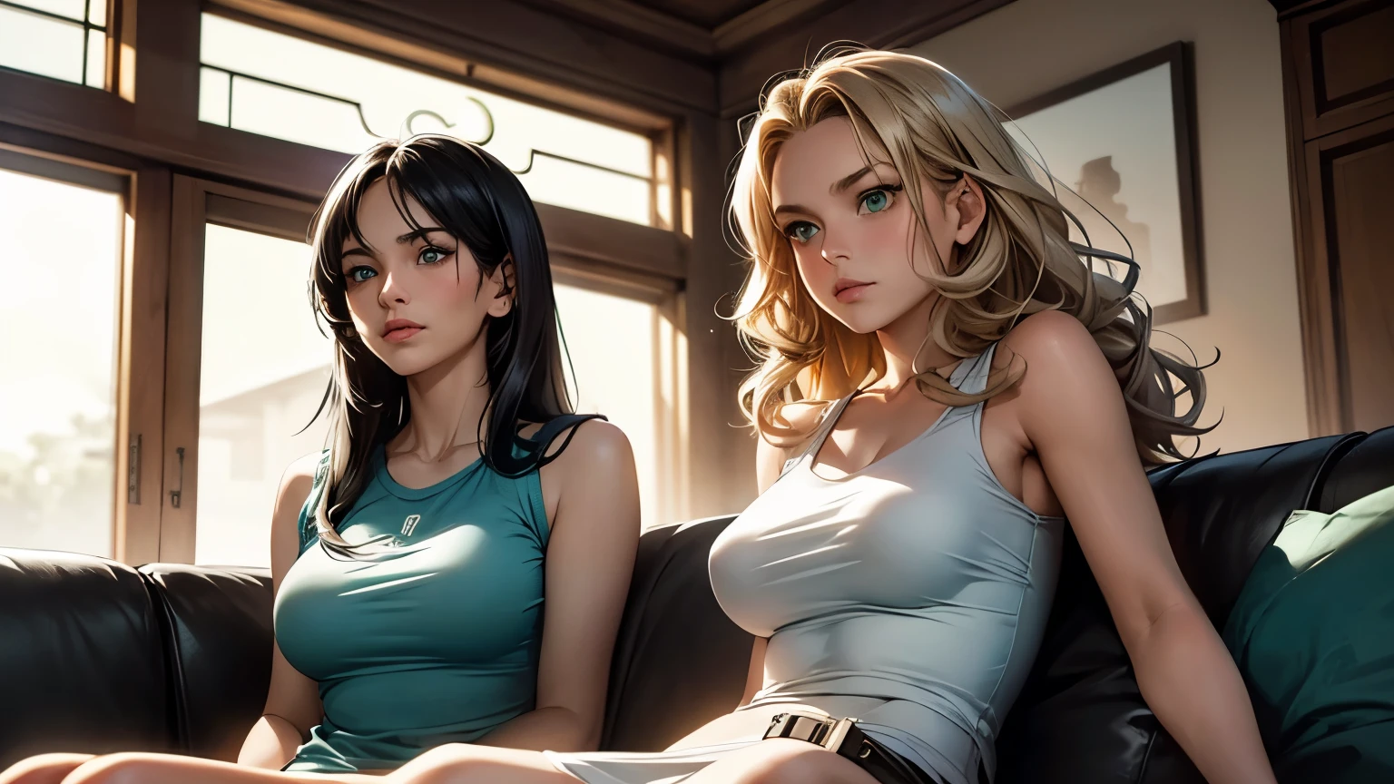 (masterpiece), (best quality), (ultra-detailed), (masterpiece), (best quality), (ultra-detailed),1 girl, masterpiece, best quality, realistic, (Photorealism), real, temptation light smile, short shoulder length hair, attractive eyes, (huge breasts), (fancy hoodie), (showing cleavage), extremely detailed, full body, in the modern hotel room, (floor to ceiling windows with ocean view), nsfw, (ultra-detailed eyes), (ultra-detailed skin), correct fingers --auto