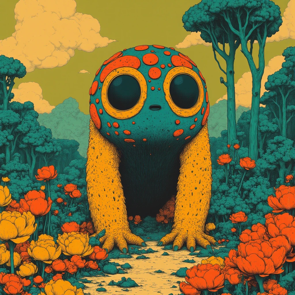 Island glass lizard with black and yellow color palette