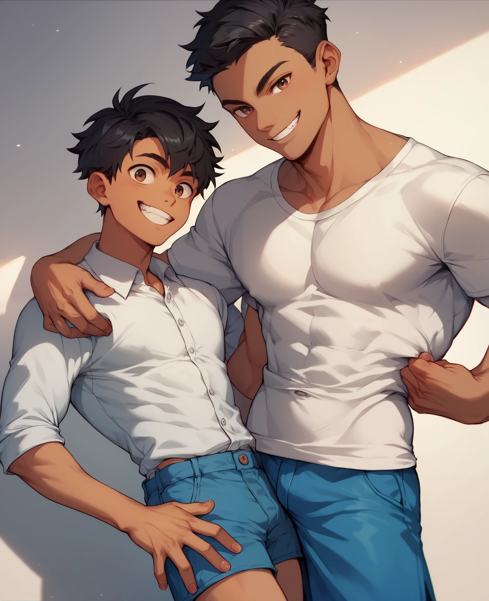 Adolescente, chico, granjero, Oscar pine, serie RWBY, moreno, heterocromia, ojos verdes, ojos ambar, pecas, pelo negro, desnudo, gay, pene, Erection, paja, granero, sudor, timido, sentado, piernas abiertas, tonificado, musculatura suave