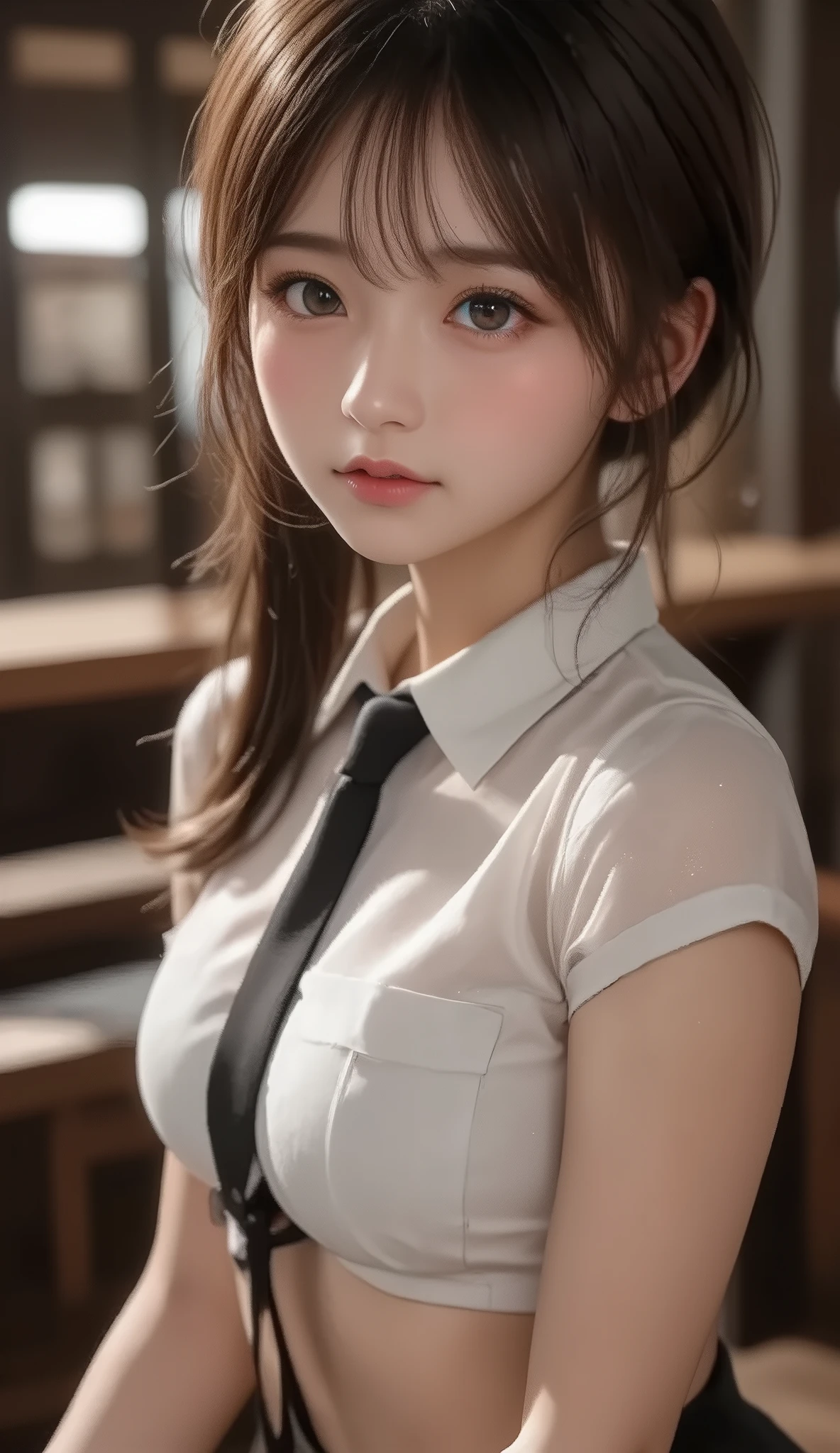 8k, ultra high resolution , top quality, masterpiece,rule of thirds,golden ratio, surreal, photos, one woman,( girl:1.3), cute, cute顔, Beautiful Eyes in Every Detail , 細かく Details, mature woman, princess,full body,smile, black hair,Messy hair,ID photo, luxurious and beautiful ,(A -yeld fas Japanese idol girl ), (( wearing a Japanese high school uniform with a white shirt, blazer, and skirt)), ((( having sex in the woods ))), ((( She has an ecstatic expression ))), very delicate expression , delicate eye description,, Healthy Body , (( 1 female)), Height: 160cm, (( thin thighs)) ,( thin waist:1.4)、( Beautiful :1.4), pink lips, profile,((( ideal figure))),Small bust, A cup :2,、 portraits:2、 perfect anatomy 、鮮明な Details、 Details, thin lips,Perfect and beautiful face ,完璧で cute顔, Meticulous Skin , Perfect Limbs 、 thin waist, surreal,Light and Dark, fashion magazine cover,glowing