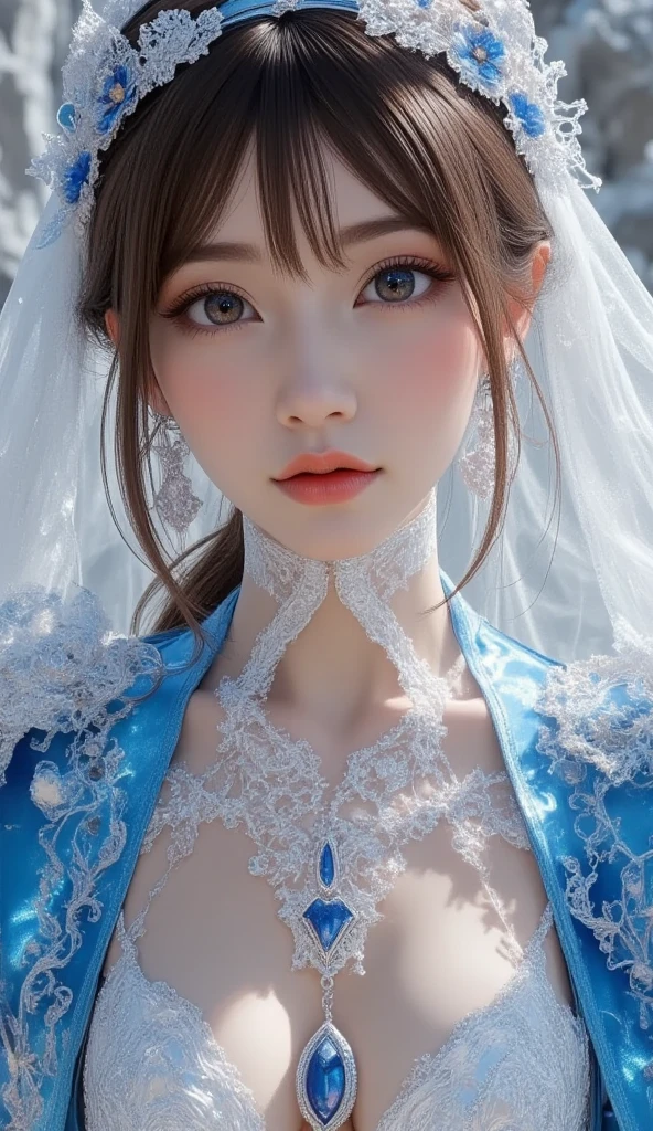 (Mejor calidad, obra maestra), (Realista lighting with shadows), huge file size, high resolution, elegante, Realista, detalles intrincados, (perfect anatomical depiction of the human body), Una chica tetona, ( (Miraculous super big breasts)), Ella es una adolescente, ((Hermosos y brillantes ojos azules con reflejos brillantes)), Her attractive small, thin lips are shiny even though she doesn't use lipstick , Cabello moreno bailando en el viento, Cabello trenzado a media altura brillando a la luz de fondo, Usar la ropa de verano de una chica de secundaria, La ropa es blusa limpia y ordenada y el color es blanco. , Wear a crimson ribbon tie. La blusa, que es demasiado apretado debido a sus enormes tetas, es compatible con todos los botones fuertes. , The skirt is a mini checkered pleated tartan, ((The girl's chest is not exposed at all)), Pero puedes ver claramente que tiene senos extremadamente grandes., y ella es muy hermosa y parece una diosa de la escuela. Esta es una foto tomada desde el frente, (Es una imagen de una sonrisa como una maravillosa flor floreciendo.)