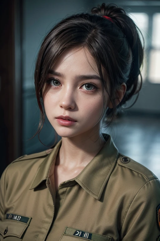 beautiful woman (EP4y4n4K4j1w4r4:.99): a woman at (dungeon:1.1), perfect upsweep updo, wearing sexy green (Button-Up Shirt), (people standing in background:1.1), (face focus), modelshoot style, (extremely detailed CG unity 8k wallpaper), professional majestic (photography by Hans Bellmer:1.1), 24mm, exposure blend, hdr, extremely intricate, High (Detail:1.1), dramatic, soft cinematic light, (looking at viewer), (detailed pupils), 4k textures, soft cinematic light, elegant, ((((cinematic look)))), soothing tones, insane details, hyperdetailed, ("In Jernau we trust!":1.1)