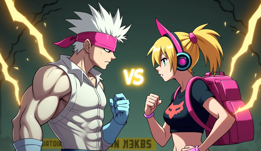 A match between a huge titan male boxer versus slim female boxer. The match is unbalance in power in a boxing match. Many viewer look at the show