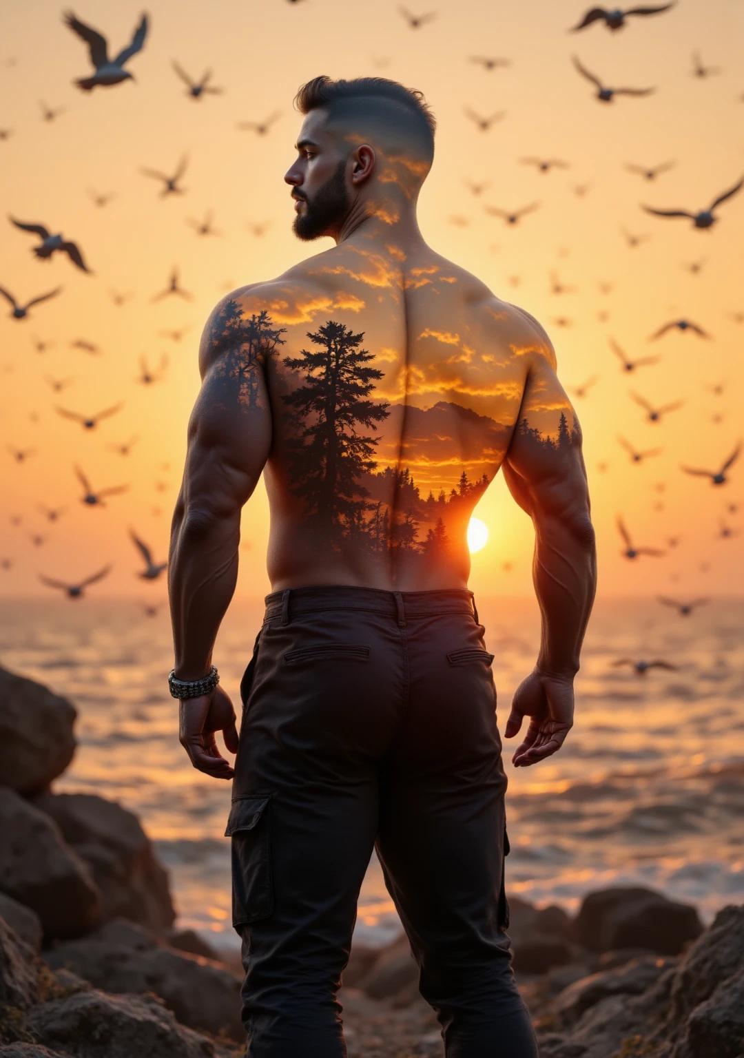 Create a male back avatar