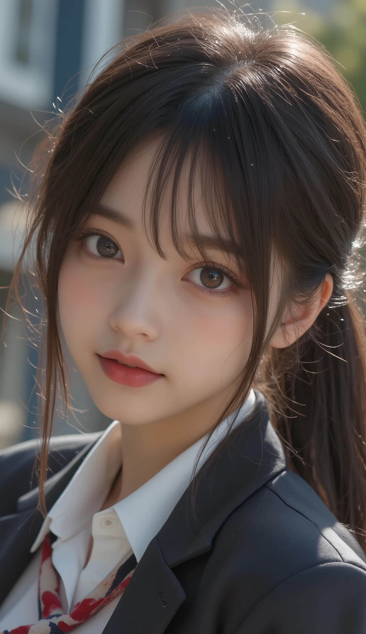 8k, Supernatural , top quality, masterpiece,rule of thirds,golden ratio, surreal, photos, one woman,( girl:1.3), cute, cute顔, Beautiful Eyes in Every Detail , 細かく Details, mature woman, princess,full body,smile, black hair,Messy hair,ID photo, luxurious and beautiful ,(A -yeld fas Japanese idol girl ), (( wearing a Japanese high school uniform with a white shirt, blazer, and skirt)), ((( having sex in the woods ))), ((( She has an ecstatic expression ))), very delicate expression , delicate eye description,, Healthy Body , (( 1 female)), Height: 160cm, (( thin thighs)) ,( thin waist:1.4)、( Beautiful :1.4), pink lips, profile,((( ideal figure))),Small bust, A cup :2,、 portraits:2、 perfect anatomy 、鮮明な Details、 Details, thin lips,Perfect and beautiful face ,完璧で cute顔, Meticulous Skin , Perfect Limbs 、 thin waist, surreal,Light and Dark, fashion magazine cover,glowing