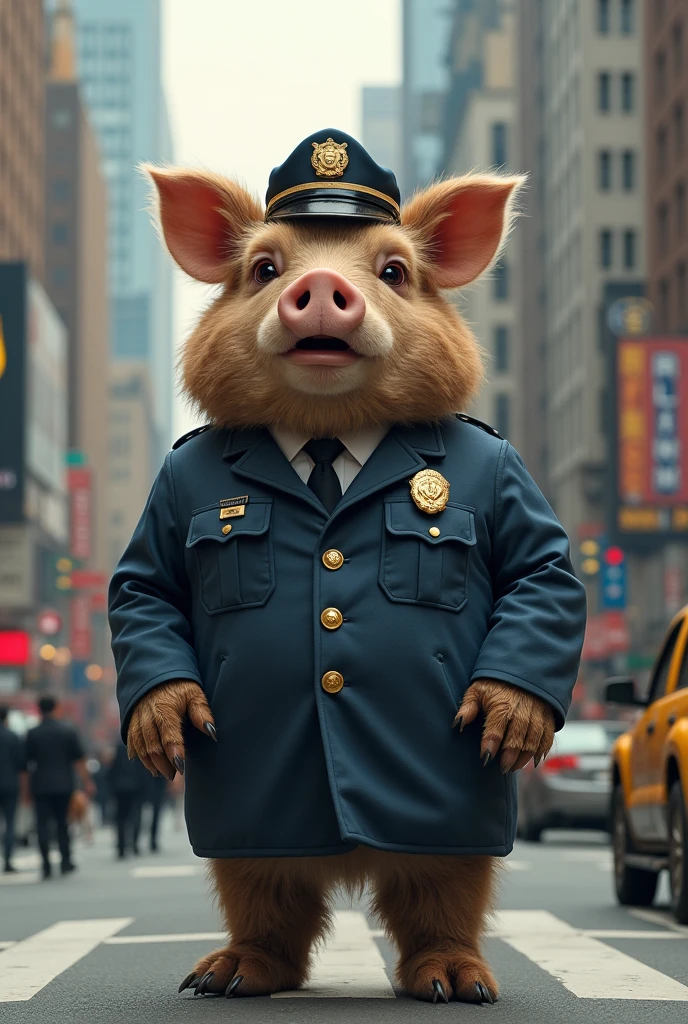 camel Body with face of pig policeman