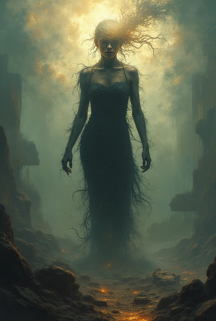 A mysterious witch, perfect butt, sexiest clothes, multicolor chaos energy, standing in a dark forest of barren trees, glowing with a powerful energy. Realistic, stunning realistic photograph, 3d render, octane render, intricately detailed, cinematic, trending on artstation, Isometric, Centered hipereallistic cover photo, awesome full color, hand drawn, dark, gritty, mucha, klimt, erte 12k, high definition, cinematic, neoprene, behance contest winner, portrait featured on unsplash, stylized digital art, smooth, ultra high definition, 8k, unreal engine 5, ultra sharp focus, intricate artwork masterpiece, ominous, epic, TanvirTamim, trending on artstation, by artgerm, h. r. giger and beksinski, highly detailed, vibrant