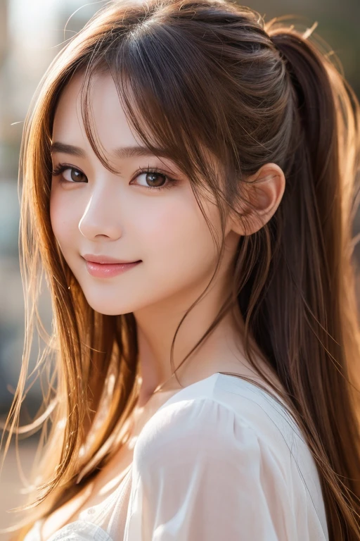 photorealistic, realistic, best quality, masterpiece, highres, 8k uhd, dslr, soft lighting, high quality, volumetric lighting, candid, Photograph, high resolution, 4k, 8k, night sense, dim lights, candle lights, (((Bokeh lighted background)))<lora:virtualgirlRin_v20:0.5>, maiden, back view, cute, (happy), (smile), medium breasts, long hair, 2 braids, auburn hair, brown eyes, (detailed eyes), (detailed facial features), (detailed clothes features), skin tight, (shiny skin),(slender girl),(slim girl), (1girl,solo), princess, gown, hair ornament, necklace, jewelry, gems, crystals, majestic