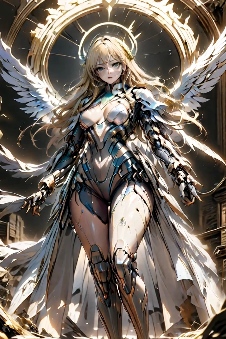 (((Hay una mujer con alas posando para una foto, beautiful cyborg angel girl, epic angel wings, angel in plastic armor, full - body majestic angel, as a mystical valkyrie, beautiful angel, angel knight girl, beautiful female angel, Alas angelicales en su espalda, of an beautiful angel girl, angel knight gothic girl, beautiful angel, Gorgeous Role Play)))