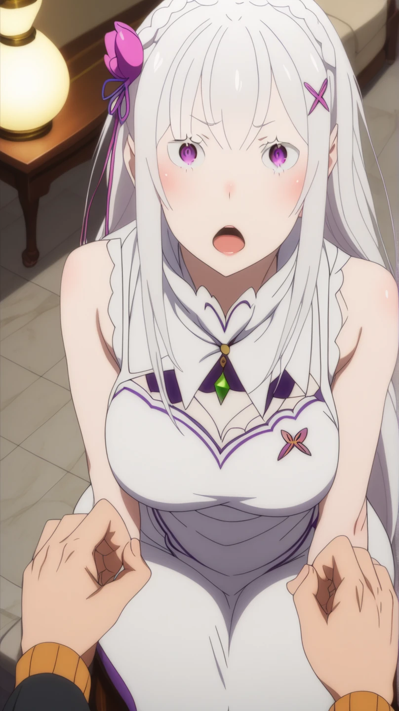 score_9, score_8_up, score_7_up, source_anime, <lora:rezero-echidna-s2-ponyxl-lora-nochekaiser:1>, echidna, colored eyelashes, white hair, hair between eyes, long hair, straight hair, black eyes, medium breasts,, <lora:self-breast-sucking-ponyxl-lora-nochekaiser:1>, self breast sucking, nude, one eye closed, breast sucking, grabbing own breast, lactation, breast lift, navel, bed, bed room,, , cowboy shot, dutch angle