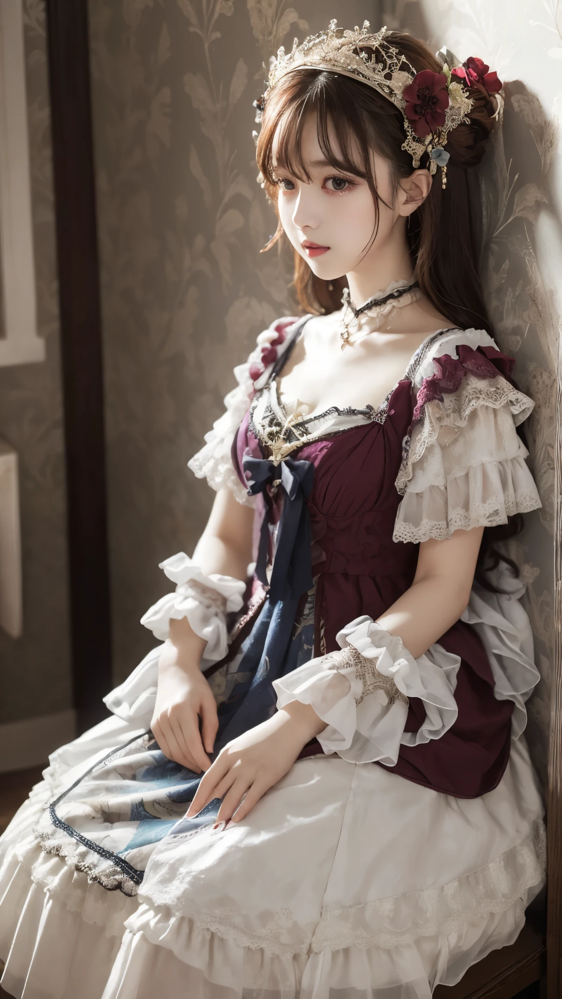   Best Quality  , 超  high resolution, ( actual :1.4),  masterpiece,   high resolution,  original text ,   Very fine wallpaper,   1 girl,  unique , (buzizig  ,   bizizanakanem  \)),  whole body, red dress 