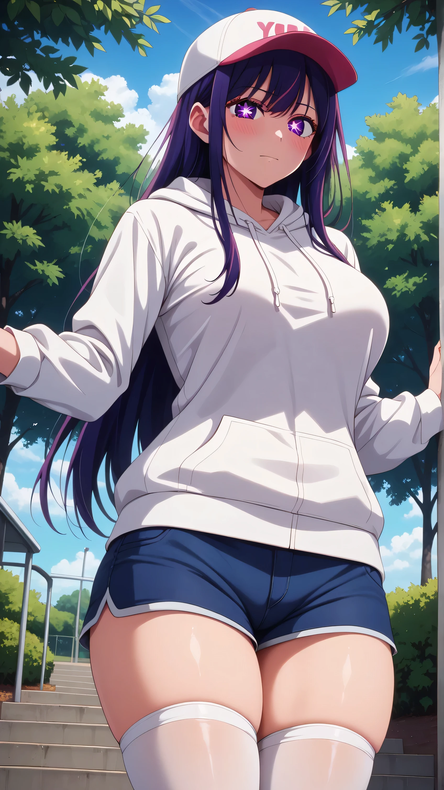(masterpiece:1.37), best quality, (extremely detailed:1.37), (1girl:1.5), woman, (mature:1.5), (adult:1.5), large breasts, very long hair, (straight hair:1.5), (very dark purple hair:1.5), purple eyes, (extremely detailed eyes:1.37), sweater, scarf, jeans, desperation, (wetting self:1.5), standing, embarrassed, humiliation, blushing, gas station, snowing, street, golden hour, full body