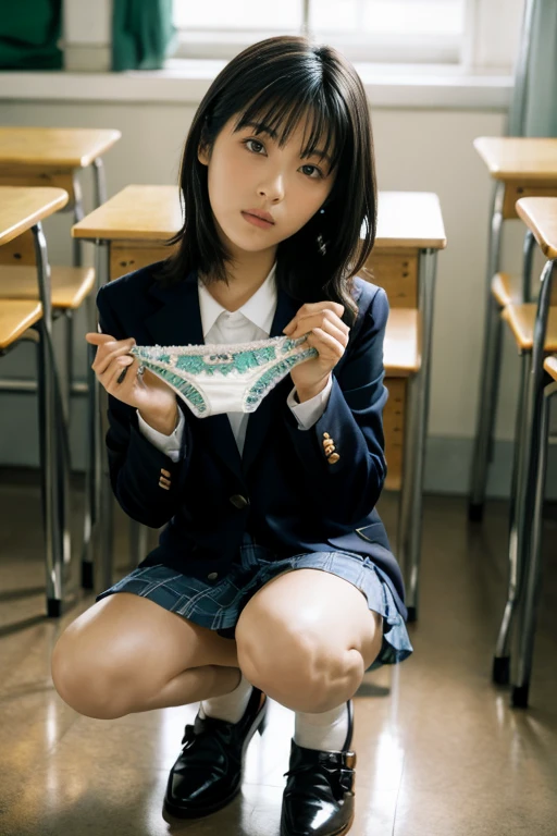 8k, RAW portrait (japanese woman),masterpiece、Photoreal:1.2、realistic, ultra high resolution, highest quality, real life photos ,( in the evening :1.1),
((((2 women:1.5)))), (((sitting at a desk in the classroom:1.3)))、(cute face:1.3)、((Japanese junior high school girl))、((2 real office ladies))、((Japanese junior high school uniforms:1.6))、 short hairstyle,slender body,In the classroom、
, black hair,(Depth of written boundary:1.3)、 ((dark brown eyes:1.2))、(realistic skin texture:1.3)、(An immersive atmosphere:0.8、chiaroscuro:1.2) 、(look viewer:1.5)、((embarrassed look:1.4))、((red cheeks:1.3))、((from belowの天井:1.2))、(smile:1.0)、((very small silk white panties:1.4))、((panty shot))、((skirtをまくり上げる女性))、((from below:1.3))、((close-up of crotch:1.7))、((Photo highlighting pants))、((spread your legs to the side:1.4))、(skirt:1.5)、(open shirt:1.3)、(show off your nipples:1.4)、(Are crying:1.2)、