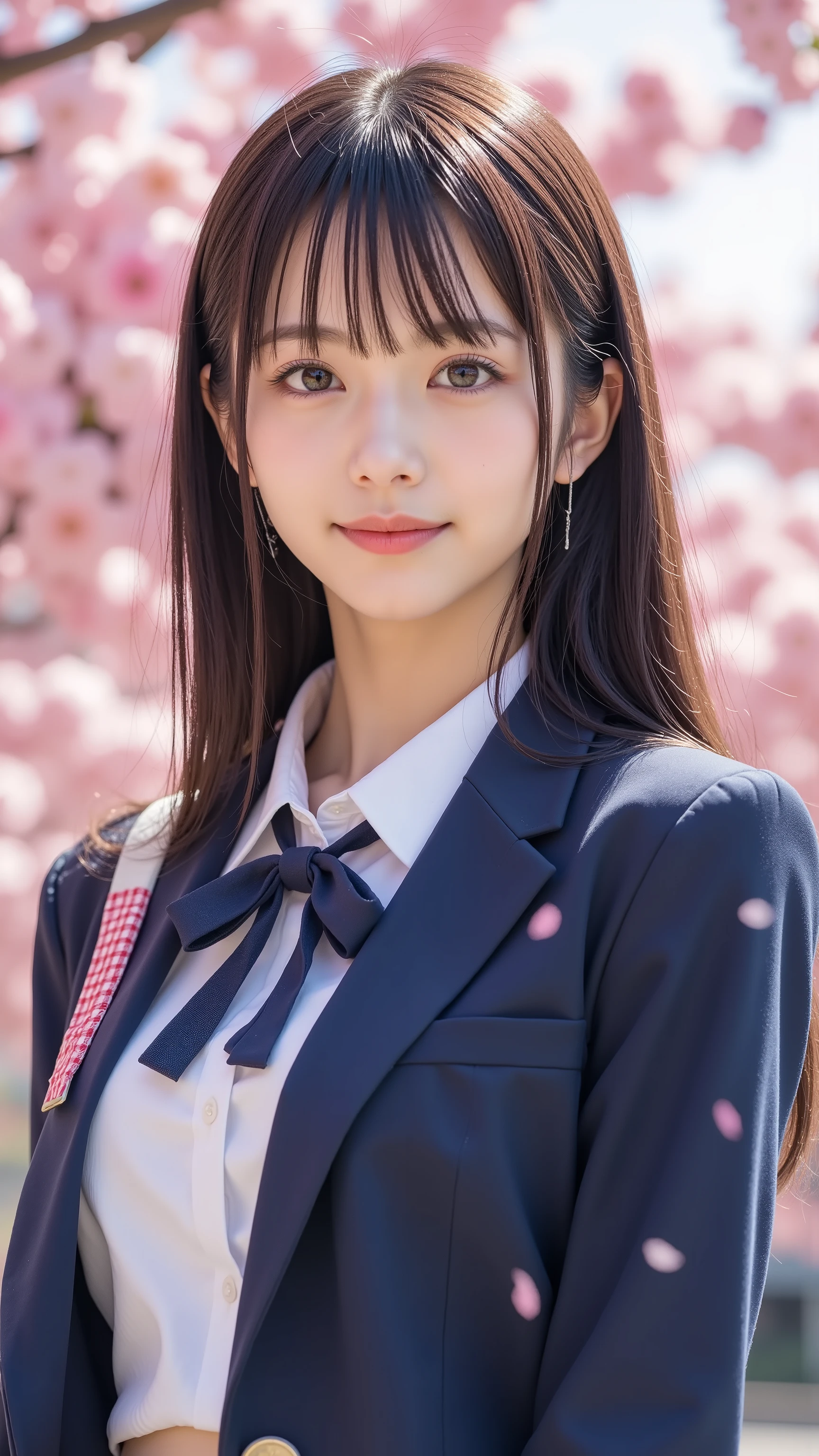 nsfw, Korean Idols, Nogizaka idol,actress, gravure idol, Graduation Ceremony、 high school girl、uniform 、 Navy Blue Blazer 、 cherry blossoms in full bloom、Cherry Blossom Confetti 、 Expiration Ratio、 cute、(( 18 year old woman:1.ung cute Japanese face , Official Art,Highly detailed CG Unity 8k wallpaper,( masterpiece:1.0),( top quality:1.0), 超Aの Hi-Res,4K, very detailed, photography, 8k, NF.S.W., Hi-Res, Kodak Portrait 400, Film Grain, Lens Flare Glow,高いest quality,8k:1.2), portrait shot of him straddling a dolphin's back, ,8k、 Show Viewer