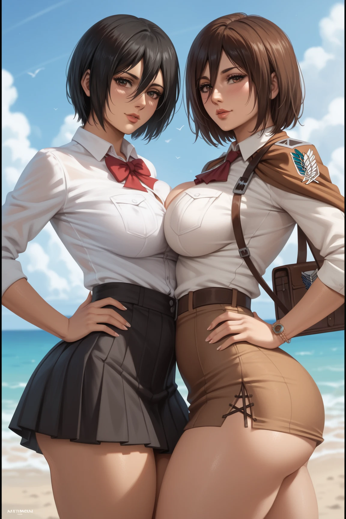 NaoeDef,short hair,black hair,bangs, blue eyes,animal ears,black eyes,dog ears,dog tail,dog girl,tail<lora:ÐÐ°Ð½Ð½Ð¾ ÐÐ°Ð¾Ñ Ð²ÐµÐ´ÑÐ¼Ð° +ÐºÐ¾ÑÐ¿Ð»ÐµÐ¹(NaoeDef,short hair,black hair,bangs, blue eyes,animal ears,black eyes,dog ears,dog tail,dog girl,tail(ÑÐ¼ Ð¾Ð´ÐµÐ¶Ð´Ñ):0.9>,shirt, long sleeves, gloves, underwear, panties, jacket, open clothes, striped, scarf, uniform, military, military uniform, bandaid, brown gloves, brown jacket, bandaid on face, crotch seam, striped scarf, yellow scarf, white panties,<lora:MultipleGirlsGroup(6+girls):1>,Multiple Girls, ((2girls)) in full growth, best quality, masterpiece, ultra-detailed, high quality, (no panties), no bra, yuri, yuri sex, lesbi, lesbi kiss, lesbi sex, ((2girls)) in full growth, best quality, masterpiece, ultra-detailed, high quality, (lovers, yuri, lesbians, female couple: 1.2), kissing, hugging, girls caressing each other, kissing breasts, whore, seduction pose, lesbian, ((lesbian sex)), against will,  (no panties), no bra, Best Boobs, (((nipples))), (((pussy))), (takes off clothes), <lora:ÐÑÐ¾Ð¼ÐµÐ¶Ð½Ð¾ÑÑÑ ÐºÐ¸ÑÐºÐ°(Pussy):0.5>, skirt lift, blush, stomach, clothes lift, (no bra), underboob,lifted by self, (((masterpiece))), (((best quality))), (((illustration))), (((finely detail))), ((extremely detailed cg unity 8k wallpaper, highres)), (beautiful detailed face and eyes and hair:1.1), (an extremely delicate and beautiful girl:1.2), ultra-detailed, ultra high res, high quality, 4K, extreamly delicate and beautiful, full_body, standing,  in full growth, hourglass waist