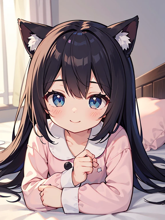 collor4u, collar, (holding:1.5), (pov), 1girl, (collar on her palms:1.5), (cat ear),(cat eyes), smile, happy, kind, blush, (x hairpin),(fang), (20yo), looking at viewer, sitting on sofa, in room, <lora:collar4u-v1:1>